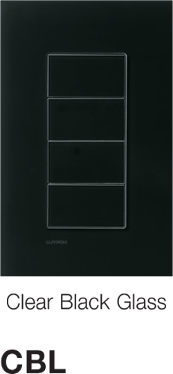 Lutron Palladiom Keypad Clear Black Glass